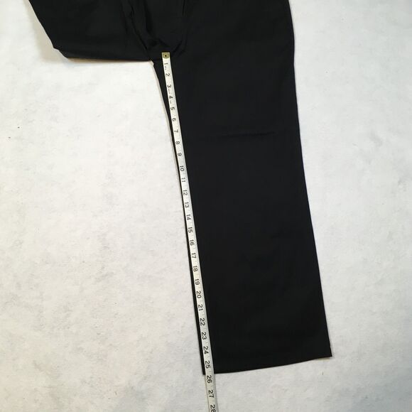 Talbots Womens 6 Signature Slim Straight Leg Ankle Pants Black Cotton Stretch - Picture 10 of 14